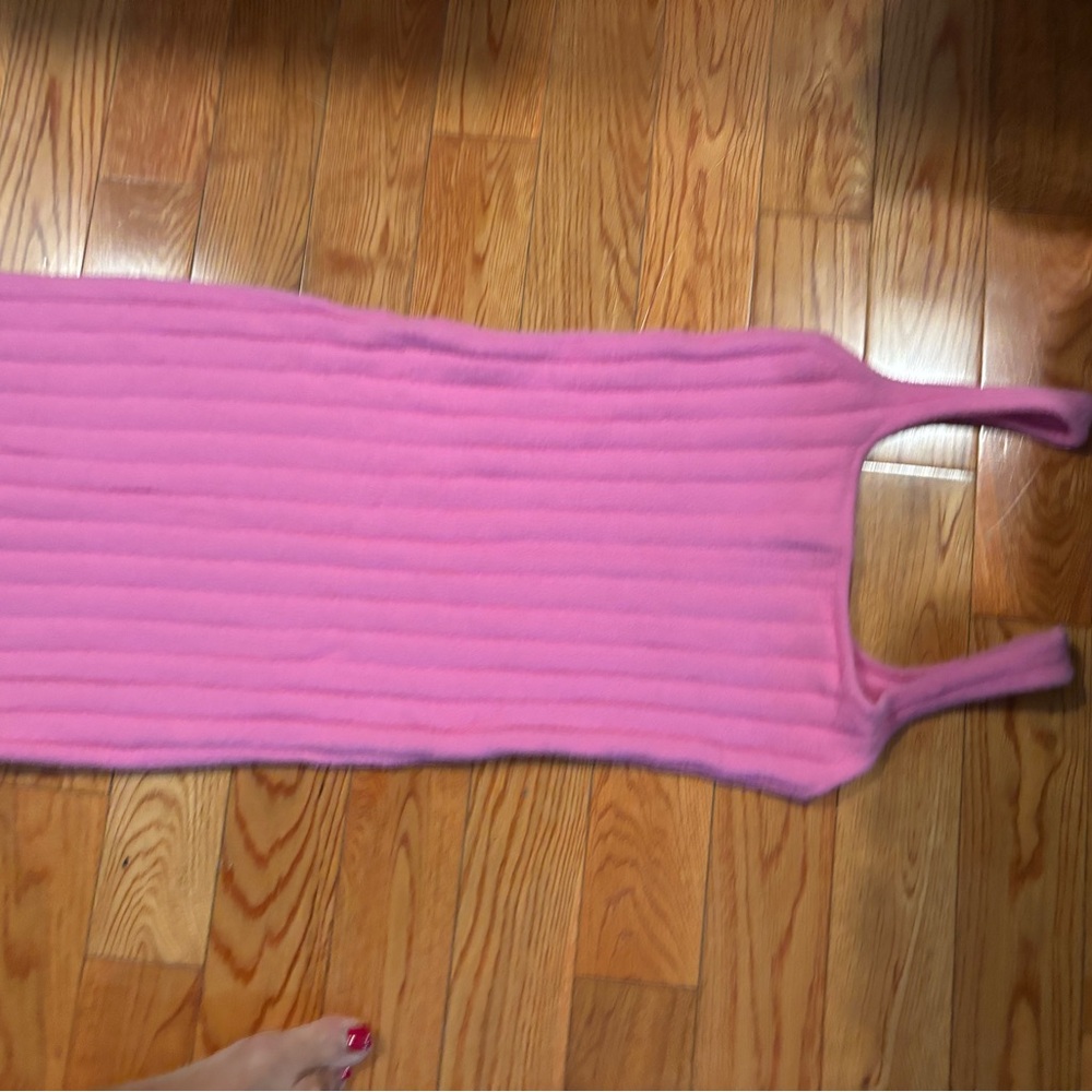 Aritzia Pink Ribbed Dress